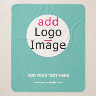 Manta Sherpa Personalizable de Moda empresarial Mint Green Mini