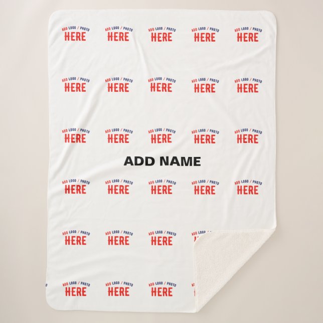 MANTA SHERPA PERSONALIZABLE MODERNO ESTILO BLANCO VERIFICADO MA (Anverso)