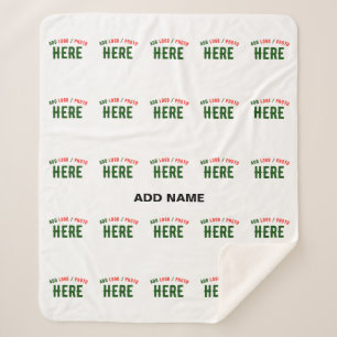 MANTA SHERPA PERSONALIZABLE MODERNO ESTILO BLANCO VERIFICADO MA