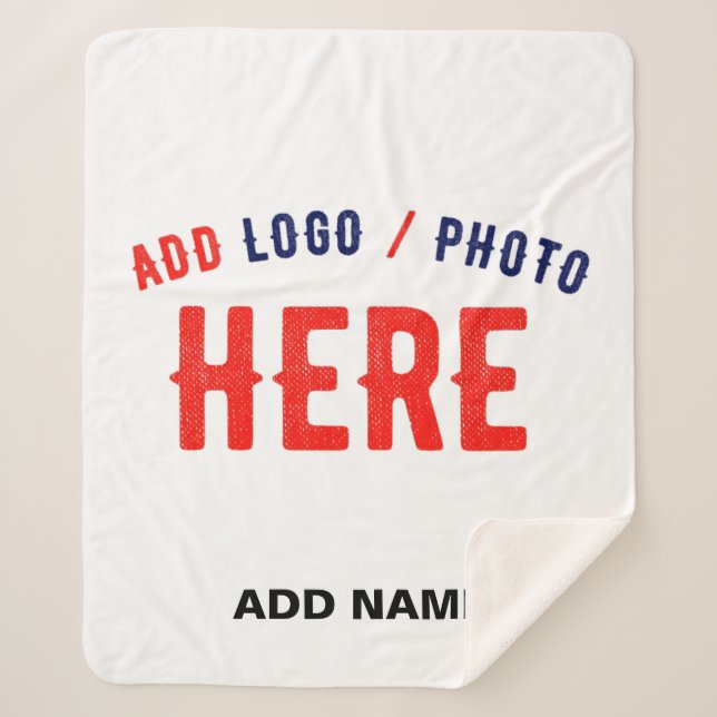 MANTA SHERPA PERSONALIZABLE MODERNO ESTILO BLANCO VERIFICADO MA (Anverso)