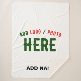 MANTA SHERPA PERSONALIZABLE MODERNO ESTILO BLANCO VERIFICADO MA