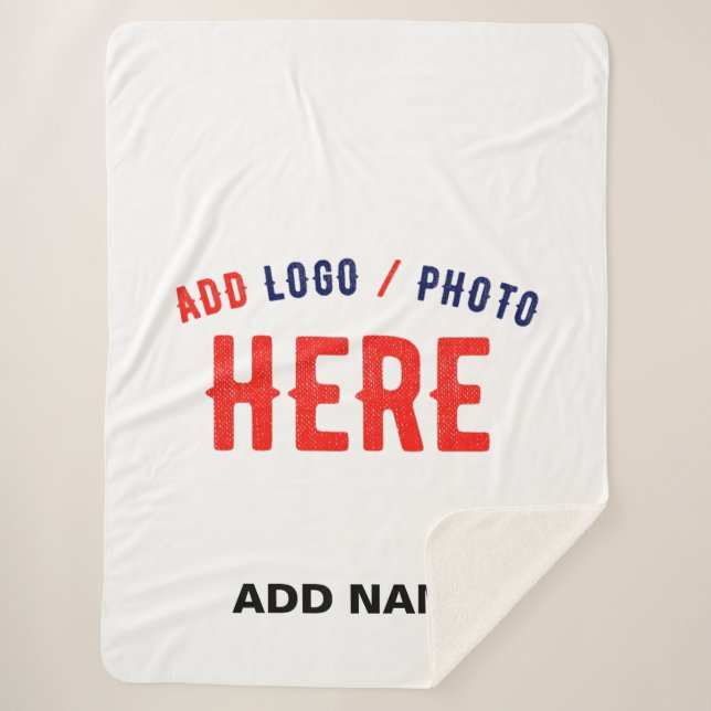 MANTA SHERPA PERSONALIZABLE MODERNO ESTILO BLANCO VERIFICADO MA (Anverso)