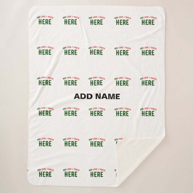 MANTA SHERPA PERSONALIZABLE MODERNO ESTILO BLANCO VERIFICADO MA (Anverso)