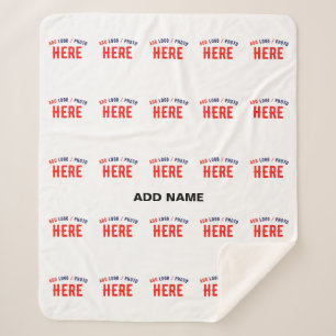 MANTA SHERPA PERSONALIZABLE MODERNO ESTILO BLANCO VERIFICADO MA