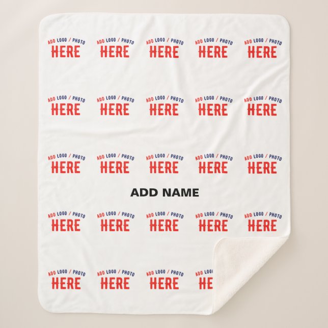 MANTA SHERPA PERSONALIZABLE MODERNO ESTILO BLANCO VERIFICADO MA (Anverso)