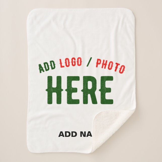 MANTA SHERPA PERSONALIZABLE MODERNO ESTILO BLANCO VERIFICADO MA (Anverso)