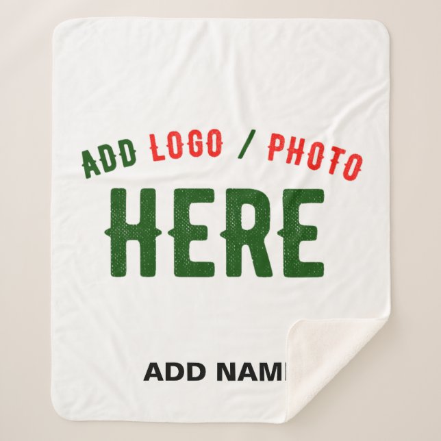 MANTA SHERPA PERSONALIZABLE MODERNO ESTILO BLANCO VERIFICADO MA (Anverso)