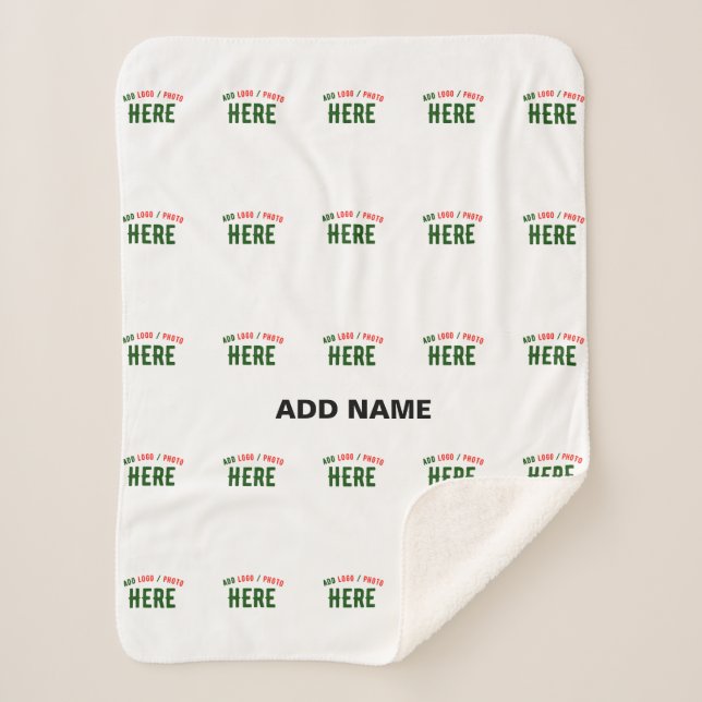 MANTA SHERPA PERSONALIZABLE MODERNO ESTILO BLANCO VERIFICADO MA (Anverso)