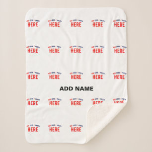 MANTA SHERPA PERSONALIZABLE MODERNO ESTILO BLANCO VERIFICADO MA