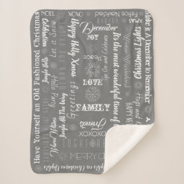 Manta Sherpa Personalizable navidades Texto
