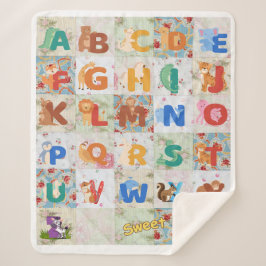 Manta Sherpa Personalización de Alphabet Sherpa Blanket