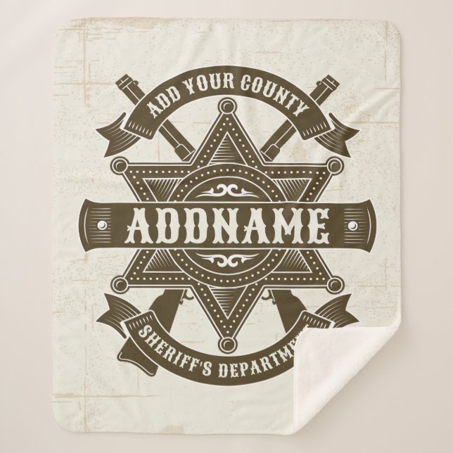 Manta Sherpa Personalización de la placa del alguacil del antig (Anverso)