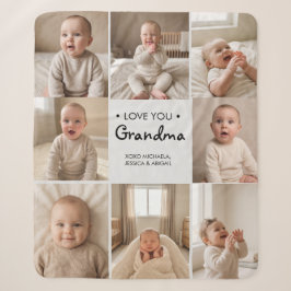 Manta Sherpa Personalizada Te Amo Abuela 8 Fotos