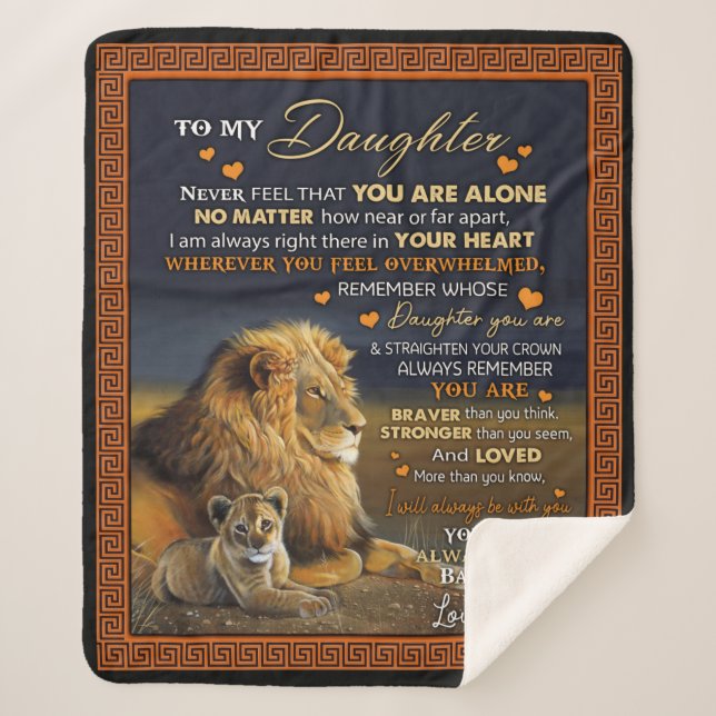 Manta Sherpa Personalizado A Mi Hija De Papá, (Anverso)