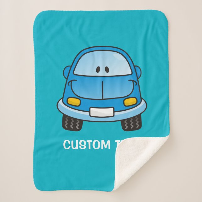 Manta Sherpa Personalizado azul (Anverso)