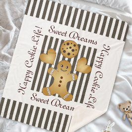 Manta Sherpa Personalizado Cute Gingerbread Man Cookie Kilos