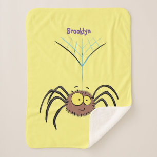 Manta Sherpa Personalizado de araña suave y adorable