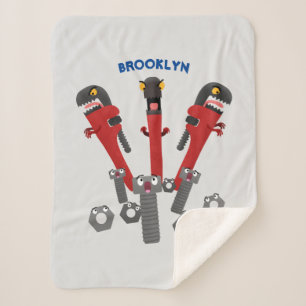 Manta Sherpa Personalizado de humor de herramientas monstruosas