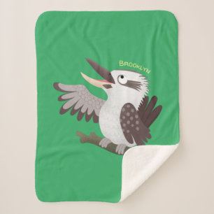 Manta Sherpa Personalizado de kookaburra gracioso