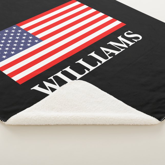 Manta Sherpa Personalizado de la bandera de los Estados Unidos  (3/4)