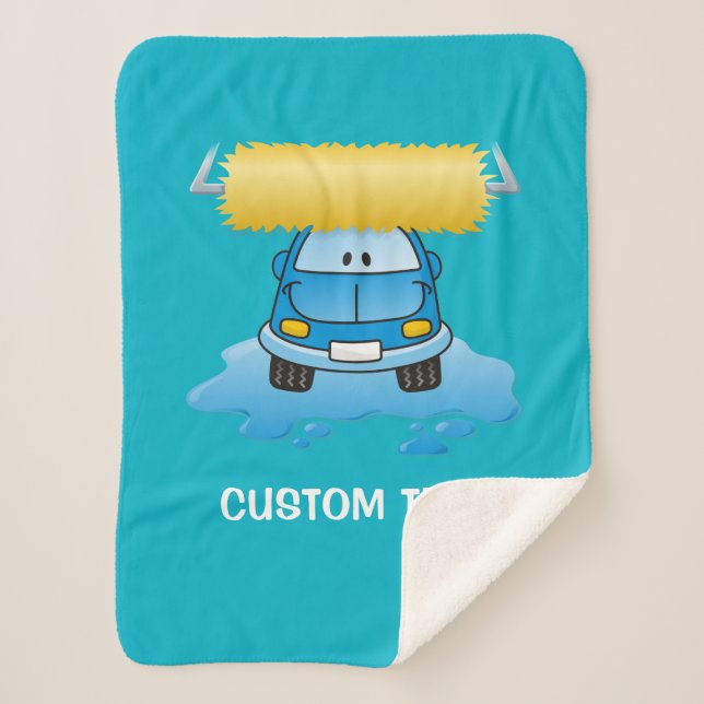 Manta Sherpa Personalizado de lavado de cara (Anverso)