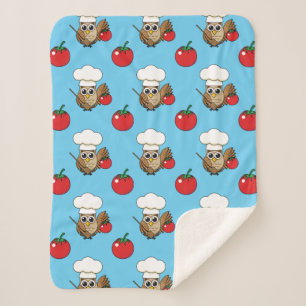 Manta Sherpa Personalizado de Lechuza Cocina