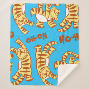 Manta Sherpa Personalizado De Los Cubos De Tigre: Divertido Sin