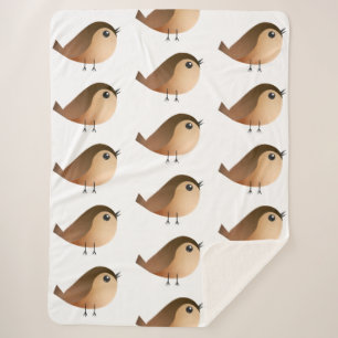 Manta Sherpa Personalizado de pájaro de Sparrow