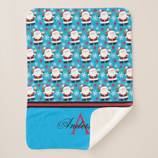 Manta Sherpa Personalizado de Stanta Blue (Anverso)