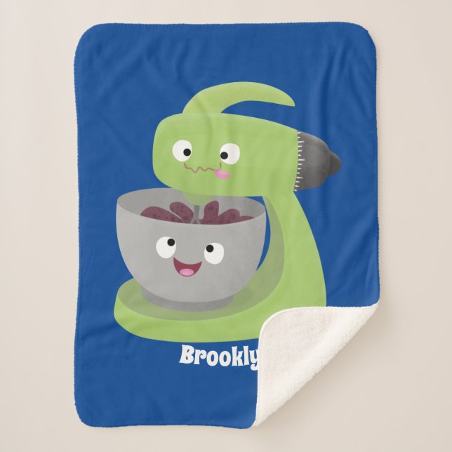 Manta Sherpa Personalizado de utensilios de cocina para mezclad (Anverso)