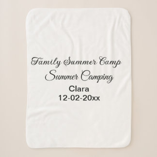 Manta Sherpa Personalizado de vacaciones de camping familiar añ