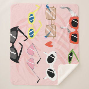 Manta Sherpa Personalizado divertido: Colección de gafas de sol