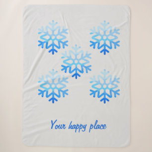 Manta Sherpa Personalizado Elegante Minimalista Geometric Snowf