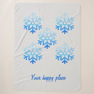 Manta Sherpa Personalizado Elegante Minimalista Geometric Snowf