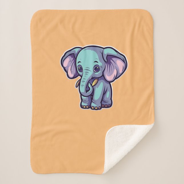 MANTA SHERPA PERSONALIZADO ELEPHANT (Anverso)