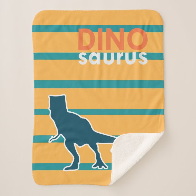 Manta Sherpa Personalizado enojado T-rex dinosaur (Anverso)