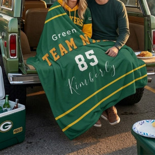 Manta Sherpa Personalizado Fútbol de Green Bay Personalizado
