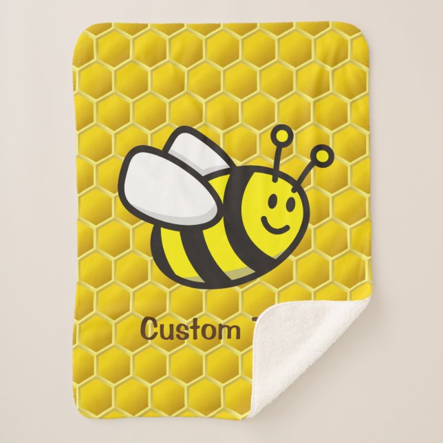 Manta Sherpa Personalizado Honeybee (Anverso)