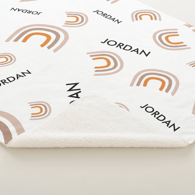 Manta Sherpa Personalizado lindo Nursery bebé arcoiris moderno (3/4)