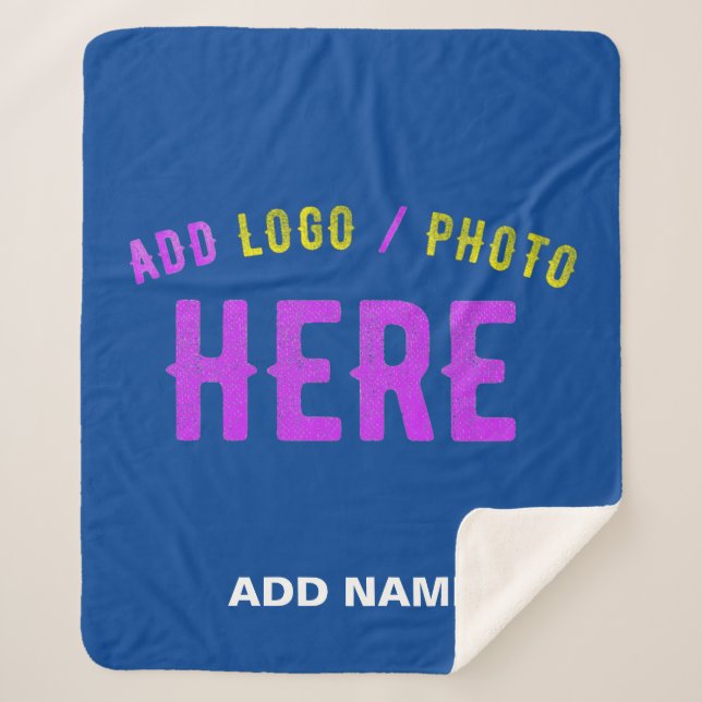 MANTA SHERPA PERSONALIZADO MODERNO ELEGANTE COBALT VERIFICADO A (Anverso)