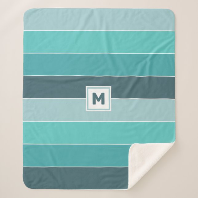 Manta Sherpa Personalizado Monograma Sherpa Blanket (Anverso)