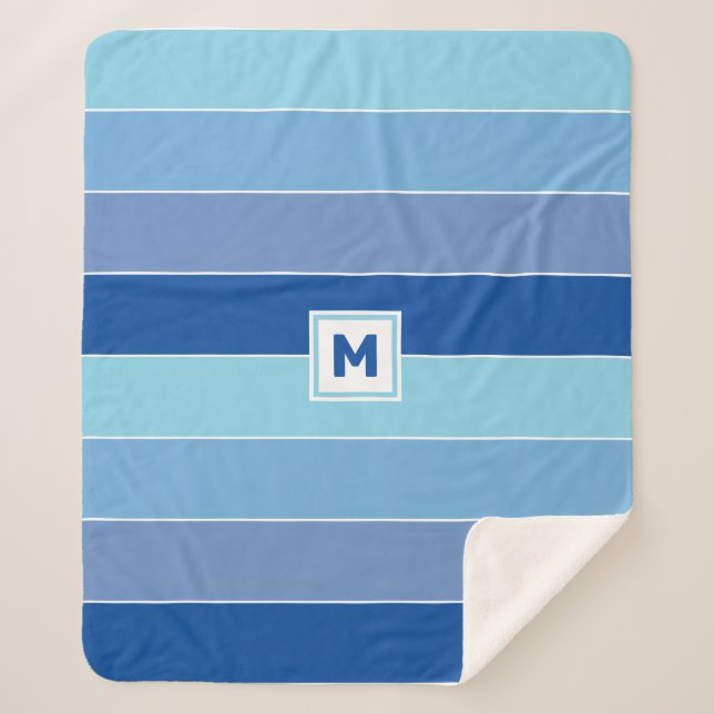 Manta Sherpa Personalizado Monograma Sherpa Blanket (Anverso)