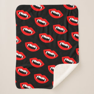Manta Sherpa Personalizado Monster Vampiros Ligas de dientes af