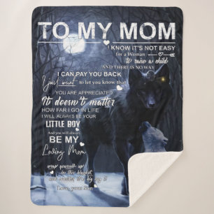 Manta Sherpa Personalizado Para Mi Mamá De Hijo,