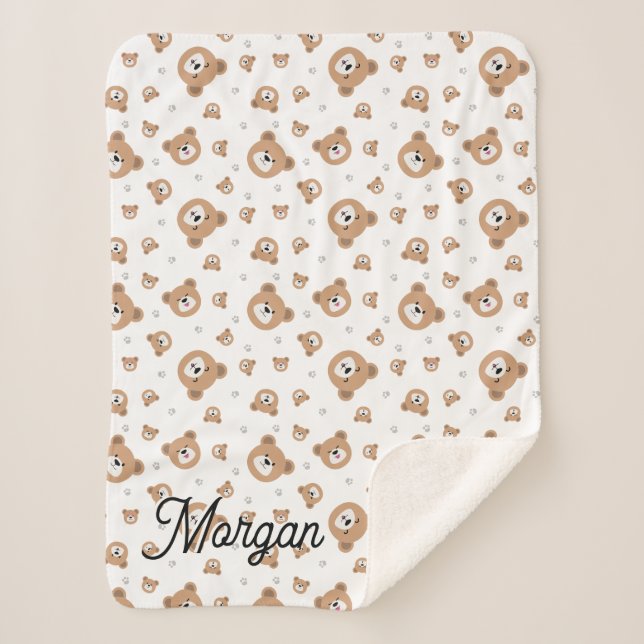 Manta Sherpa Personalizado podemos esperar con ansiedad el patr (Anverso)