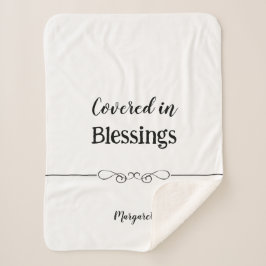 Manta Sherpa Personalizado Sherpa Blanket con nombre y mensaje