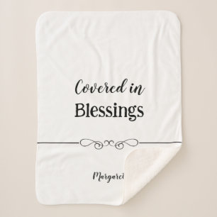 Manta Sherpa Personalizado Sherpa Blanket con nombre y mensaje