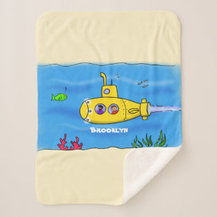 Manta Sherpa Personalizado submarino feliz