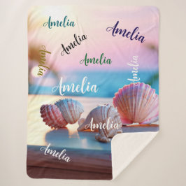 Manta Sherpa Personalizado Summer Beach Elegant