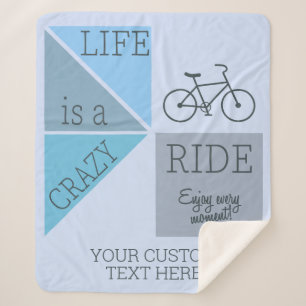 Manta Sherpa Personalizado Text Life es un viaje loco
